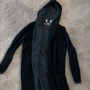 black cardigan